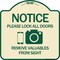 Signmission Lock All Doors Remove Valuable from Sight With Cell Phone and Camera G, A-DES-TG-1818-23531 A-DES-TG-1818-23531 - alternate 1